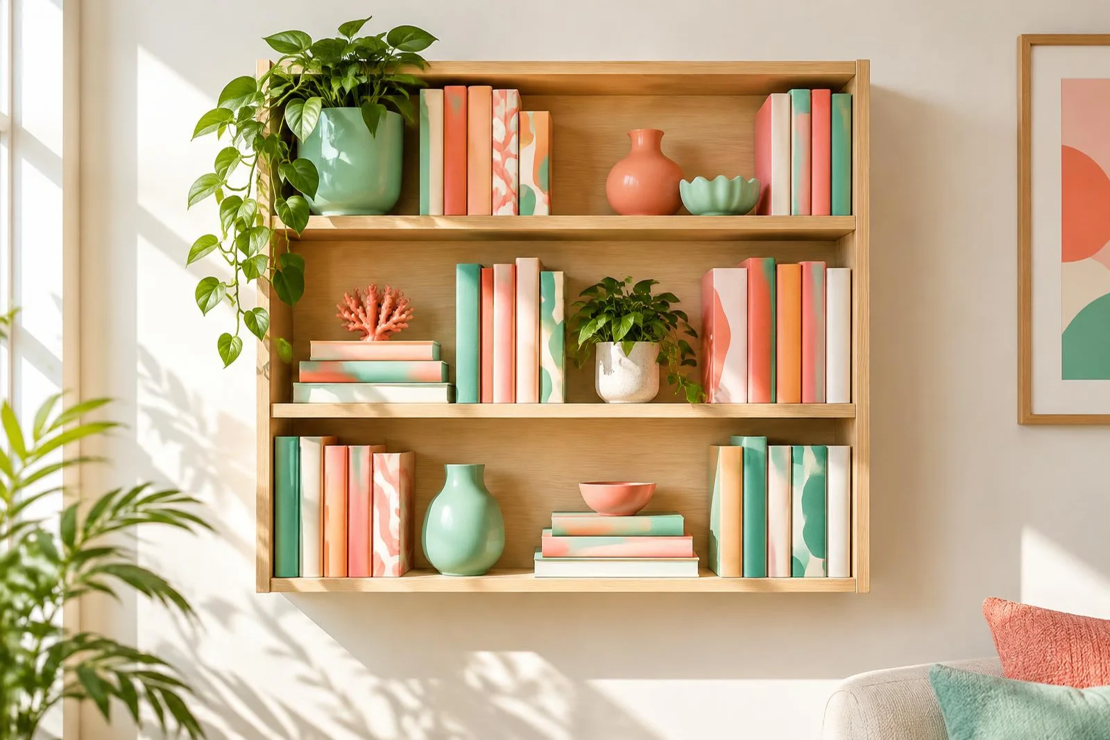 Assemble and mount a bookshelf
